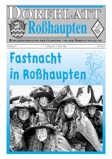 Jahrgang 12 Freitag, den 13. MÃ¤rz 2009 Nummer 3 - RoÃhaupten