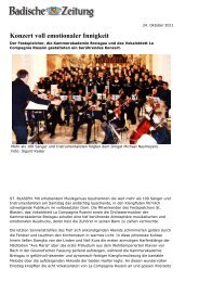 St. Blasien: Konzert voll emotionaler Innigkeit - La Compagnia Rossini