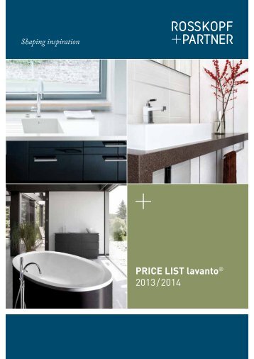 PrICe lIst lavantoÂ® 2013 / 2014 - Rosskopf & Partner AG