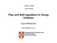 Play and Self-regulation in Young Children David ... - Play England