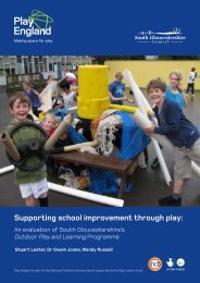 Supporting school improvement through play: An ... - Play England