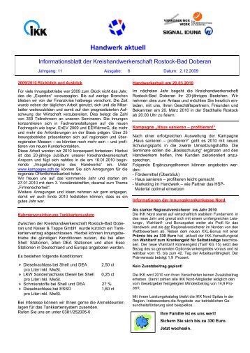 Handwerk aktuell - Kreishandwerkerschaft Rostock - Bad Doberan