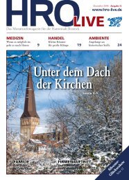 HROLIVE - HROÂ·LIFE - Das Magazin fÃ¼r die Hansestadt Rostock