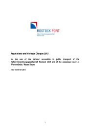 Regulations and Harbour charges for Cruise ... - Rostock Port