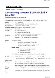 Ausschreibung Rostocker EURAWASSER Pokal ... - Rostock-Sport.de