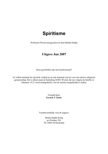 Spiritisme - Bertha Dudde, de profetes van de eindtijd