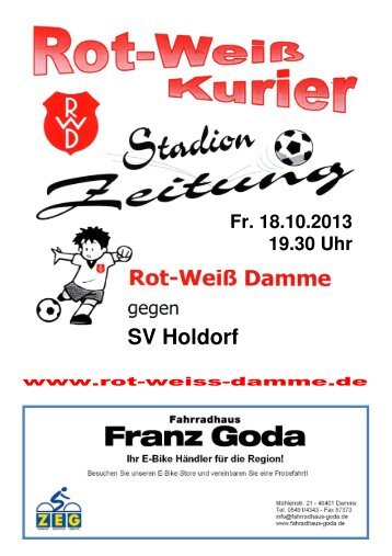 2013.10.18 RW-Kurier Ausgabe 06 - Rot Weiss Damme