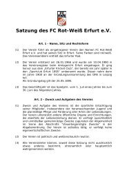 Satzung des FC Rot-WeiÃ Erfurt e.V. - FC Rot-Weiss Erfurt e.V.