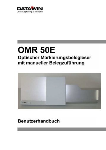 2 Der Belegleser OMR 50E - Datawin Gmbh