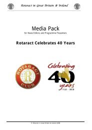 Media Pack - Rotaract in Great Britain & Ireland