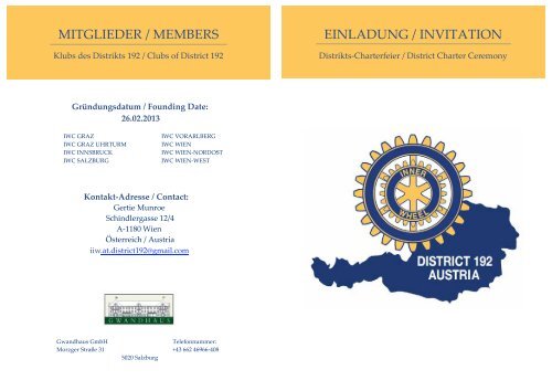 MITGLIEDER / MEMBERS EINLADUNG / INVITATION - Rotary