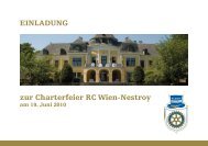 EINLADUNG zur Charterfeier RC Wien-Nestroy