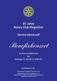 Benefizkonzert - Rotary Österreich