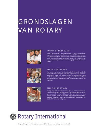 GRONDSLAGEN VAN ROTARY