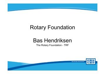 015 Rotary Foundation - Bas Hendriksen