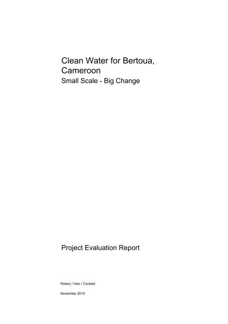 Clean Water for Bertoua