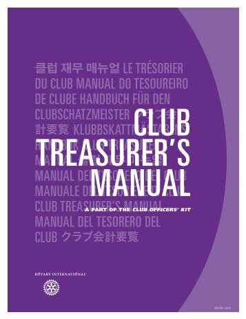 Manuale del tesoriere di club - Rotary International