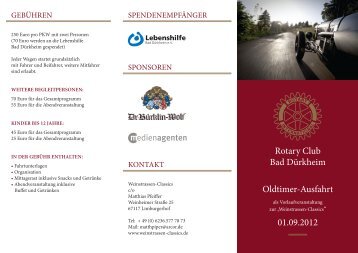 Oldtimer-Ausfahrt Rotary club Bad DÃ¼rkheim 01.09.2012