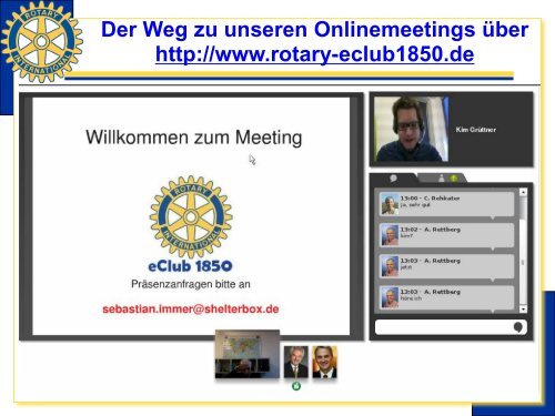 Vorstellung des Rotary E-Club of D-1850 - Distrikt 1850