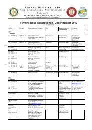 Termine Neue Generationen / Jugenddienst 2012 - Distrikt 1850