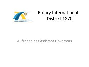 Rotary International Distrikt 1870 - Rotary Distrikt 1870