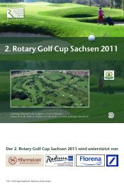 Einladung zum 2. Rotary Golf Cup Sachsen 2011