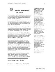 The Dick Hedke Award - Rotary District 6400