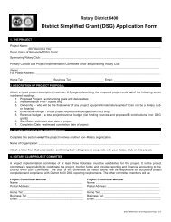 DSG Application Form1 - Rotary District 6400