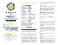 ROTARY CLUB OF LEAMINGTON - Rotary District 6400