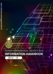 Rotary Information Handbook - Rotary International District 3310