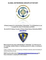 The Story of Fellowships - Rotary's Global History Fellowship