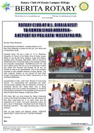a report by pdf dato - Rotary Club of Kuala Lumpur DiRaja