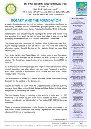 rotary and the foundation - Rotary Club of Kuala Lumpur DiRaja