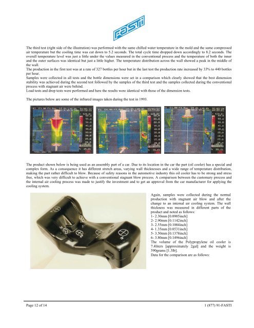 internal cooling for the blow molding industry - Blow Moulding Controls