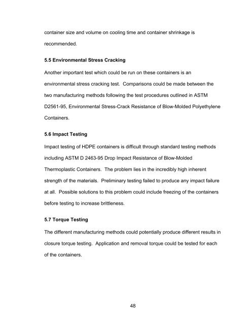 EFFECTS OF EXTRUSION BLOW MOLDING INTERNAL COOLING ...