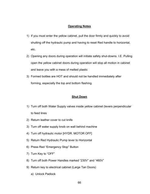 EFFECTS OF EXTRUSION BLOW MOLDING INTERNAL COOLING ...