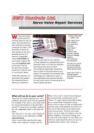 Servo valve repair service - Blow Moulding Controls