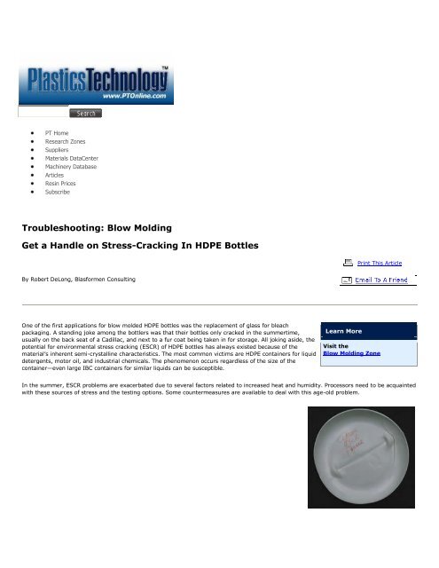 Troubleshooting: Blow Molding Get a Handle on Stress-Cracking In ...