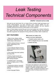 Technical leak testing - Blow Moulding Controls