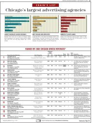 Chicago's largest advertising agencies - Crain's Chicago Business