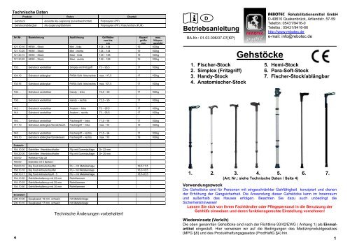 Gehstöcke - RoTec Leipzig