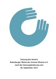 Satzung des Vereins Rotenburger Werke der Inneren Mission e.V. ...