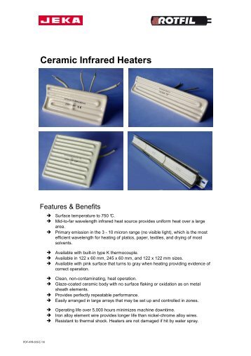 Ceramic Infrared Heaters - Rotfil
