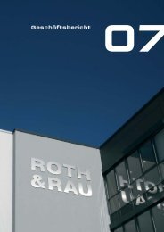 Geschäftsbericht 2007 - Roth & Rau AG