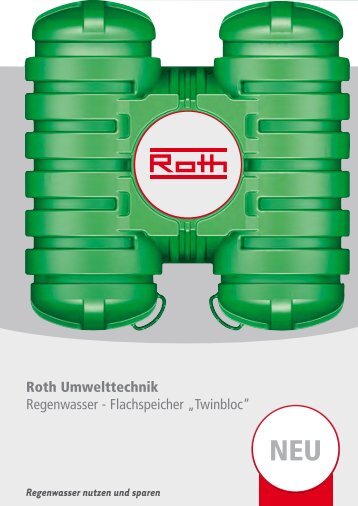 Roth Umwelttechnik Regenwasser - Flachspeicher „Twinbloc“