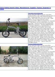 China folding electric bikes, Manufacturer, Supplier, Factory ...