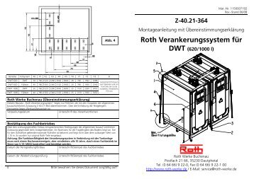 MA DWT Verankerungssystem - Roth