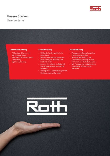 Technische Information Roth Industrieflächenheizung - Roth Werke