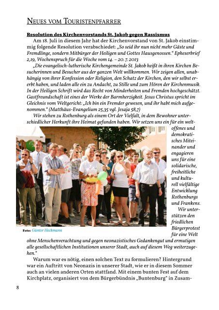 Gemeindebrief Advent 2013 - Rothenburg ob der Tauber