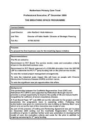 BreathingSpace business case - NHS Rotherham